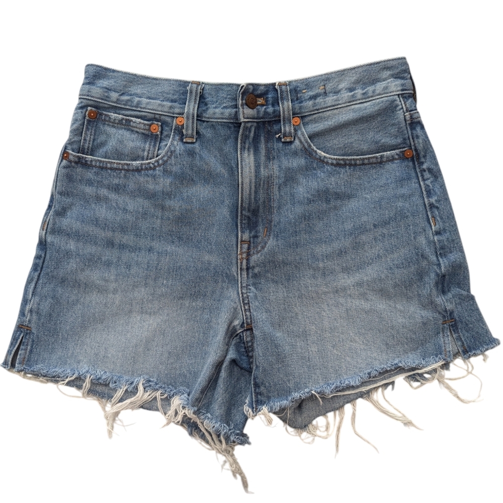 MADEWELL Relaxed Mid-Length Denim Shorts Size 26 Medium Wash